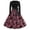 Pink, variant on Women's Halloween Hepburn Dresses Ghost Skeleton Long Sleeve Funny Hepburn Dresses Bat Witch Hat Crew Neck Horror Hepburn Dress, 4XL