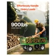thumbnail image 2 of Steel Garden Cart 900 Lbs Capacity, Heavy Duty Utility Wagon, Outdoor Yard Cart with 10” Tires & Rotating Handle, Convertible Flatbed Wagon for Garden & Yard, 2 of 7