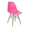 thumbnail image 2 of Pink Eiffel Chair With Natural Wood Legs, Chair ideal for Dining Room, Kitchen, Living Room, 2 of 3