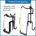 thumbnail image 6 of Brick Hooks 8Pcs, Hanger Clips for Hanging Outdoors, Adjustable 1.75 Inch-2.8 Inch,, 6 of 8