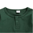 thumbnail image 4 of 2Pcs Toddler Outfits  Solid-Color Long-Sleeves Top + Elastic-Waist Pants MHXX, 4 of 6