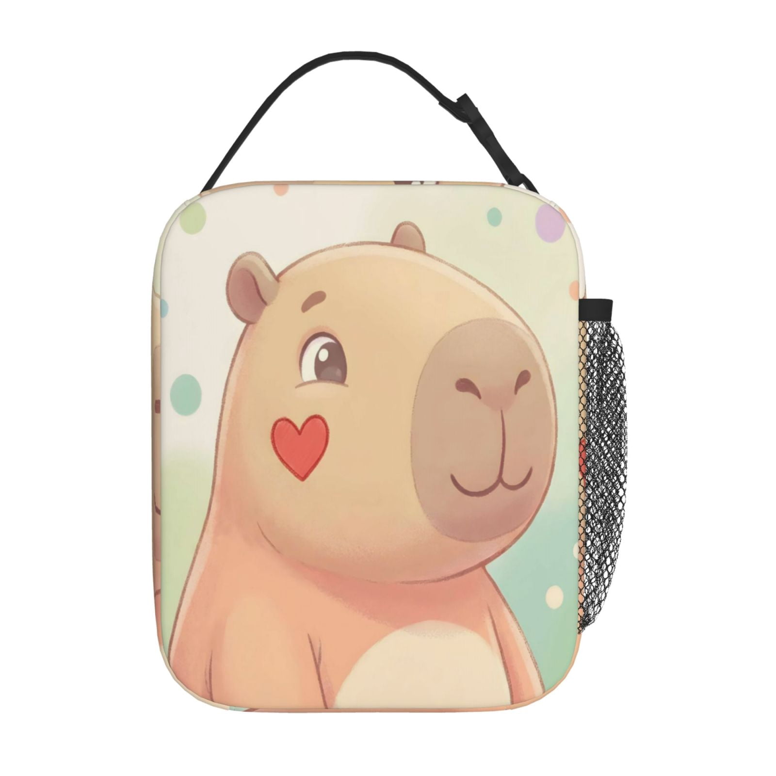 Lunch Bag For Women Men Insulated Portable Lunch Box Bento Box Office Picnic Travel Cooler Bag Cute Capybara Design 1