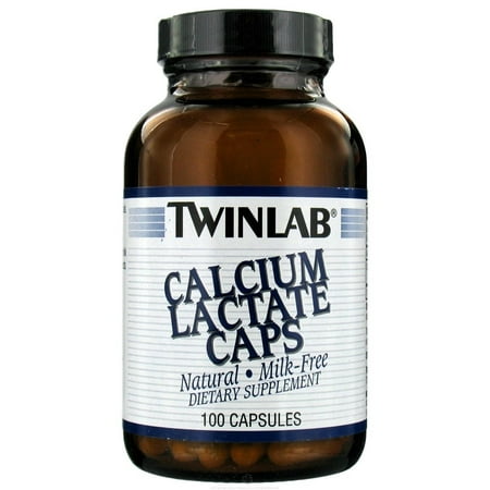 Twinlab Calcium Lactate Capsules, 100 Ct
