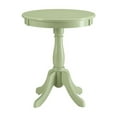thumbnail image 3 of Traditional Style Wooden Round Side Table with Turned Pedestal Base Yellow - Saltoro Sherpi, 3 of 8
