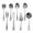 Silver, variant on Stainless Steel Serving Utensils Set of 8 - 8" Mirror Finish Buffet Forks & Slotted Spoons, Catering & Dinner Party Tableware, Dishwasher Safe