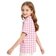 thumbnail image 4 of Girls Plaid Polo Shirts Short Sleeve Collared Shirt Kids School Uniform Shirt (3-13Y), 4 of 7