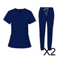 thumbnail image 1 of 2x Conjunto De Uniforme De Enfermería, Camiseta Y Pantalones De Enfermera Para Cosmetología, Peluquero De Mascotas, 1 of 8