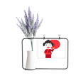 thumbnail image 1 of Blanco Rojo Japón Cartoon Tarjeta de jarrón de lavanda artificial, 1 of 3