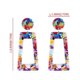 thumbnail image 2 of Pendientes de acetato de celulosa Yashi multicolor 2.7*6.7cm Peso 0.009kg, 2 of 3