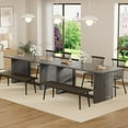 thumbnail image 4 of 70.8-Inch Dining Table for 6-8, Large Rectangle Kitchen Table with Flute Wood Base, Modern Farmhouse Long Dinner Table for Dining Room, Kitchen, Living Room, Apartment, 4 of 7