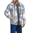 thumbnail image 3 of Zip Up Hoodies for Men - Happy Snowmen Snowfall Long Sleeve Comfrt Men'S Fashion Hoodies & Sweatshirts, Jackets for Men Hoodies Pullover Clothing Clothes with Pouch, 3 of 5