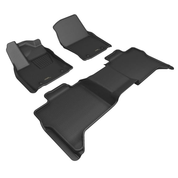 3D MAXpider Custom Fit Kagu Floor Mat (Black) Compatible with Toyota Tundra Crewmax 2022-2025 - Full Set