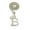 Silver, variant on Stone Stud Allover Tilted Crown Initial B Pendant w/ 5mm 24" Cuban Chain Necklace, Gold-Tone