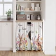 thumbnail image 6 of Easter Kitchen Curtains 45 Inch Length, Spring Watercolor Tulip Butterfly Flower Plant Tiers Curtains for Bathroom Bedroom Cafe, Light Filtering Small Window Treatment Short Drapes 2 Panels 42"Wx45"L, 6 of 8