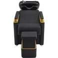 thumbnail image 5 of BarberPub Backwash Shampoo Station Chair with Ceramic Wash Bowl, Black Shampoo Chair and Bowl 8613, 5 of 8