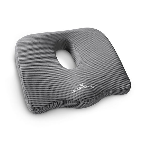 PharMeDoc Orthopedic Coccyx Seat Cushion for Office Chair & Car Seat - Tailbone Pillow Helps Relieve Sciatica Pain