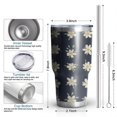 thumbnail image 3 of 30oz Pioneer Flower Floral Print Pattern Tumbler, Double Wall Vacuum Insulated Cup, BPA-Free Leak Proof Lid & Reusable Straws, Hot 12h, Cold 34h, 3 of 6