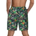thumbnail image 2 of Lsque Mens Swim Trunks Dinosaur Plays Soccer Pattern - Bathing Suit Compression Liner - Beach Swim Shorts Swimwear - (S-3XL) - Stretch Quick Dry -XX-Large, 2 of 9
