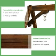 Zimtown Porch Swing Frame Swing Stand A-Frame 600lbs Wooden Carbonized 4FT