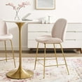 thumbnail image 6 of Modway Scoop 25.5" Stainless Steel Performance Velvet Counter Stool in Pink/Gold, 6 of 6
