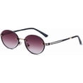 thumbnail image 1 of Metal Rimless Men and Women Round Frame Sunglasses Outdoor Sun Shading Beach Driving Sunglasses (Color : D, Size : Medium), 1 of 4