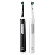 Oral-B Toothbrush, Pro 1000 CrossAction Rechargeable Electric Toothbrush Pack, Black and White, 2 Count