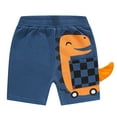 thumbnail image 2 of ATOGUTA Boys Cargo Shorts Summer Savings with Pocket Casual Pants Cotton Dinosaur Shorts Blue, Size 1-8, 2 of 5