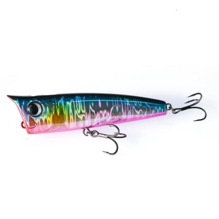 CEORPER Topwaters Popper Hard Baits Pencil Trouts Fishing Lures with Trebles Hook
