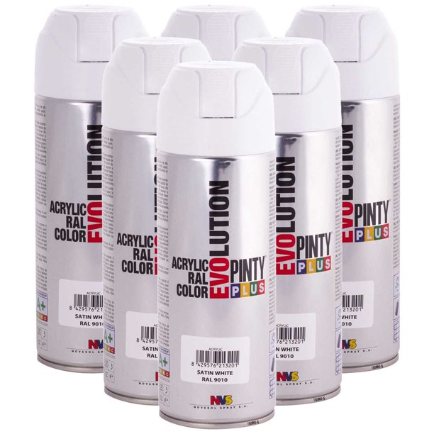 Pintyplus Evolution Spray Paint Satin Pure White RAL 9010 11oz