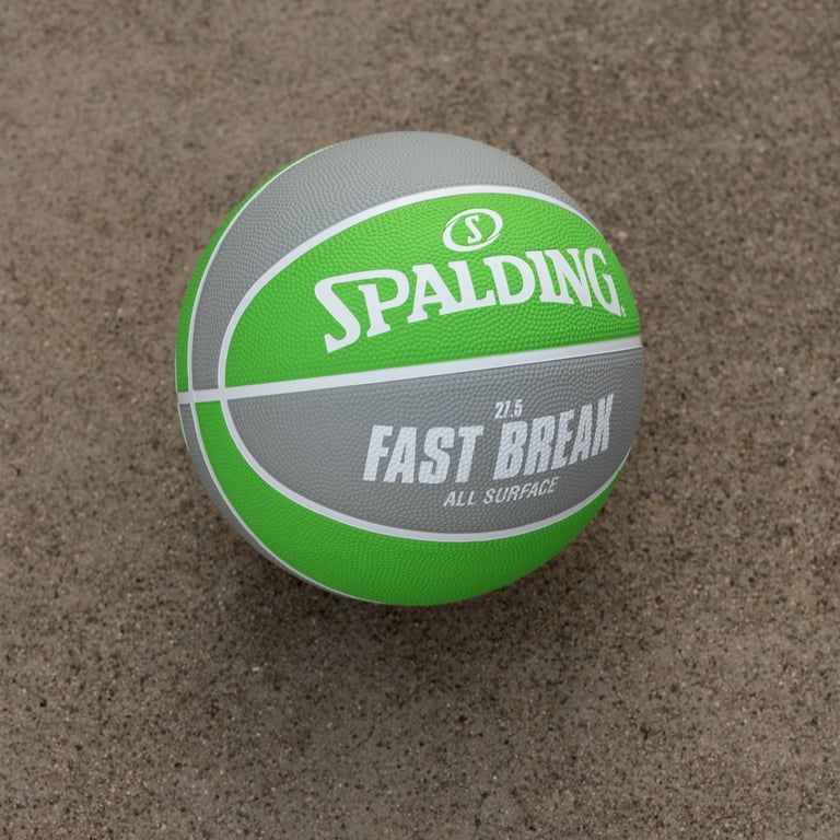 Spalding Fast Break All Surface Green/Silver Basketball 27.5\