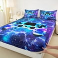 thumbnail image 6 of Manfei Gamepad Bed Sheets Set Twin Size for Teens, Psychedelic Galaxy Bedding Twin Size, Lightning Twin Sheet Sets, Breathable Bedroom Decorative, 3pcs, 6 of 7