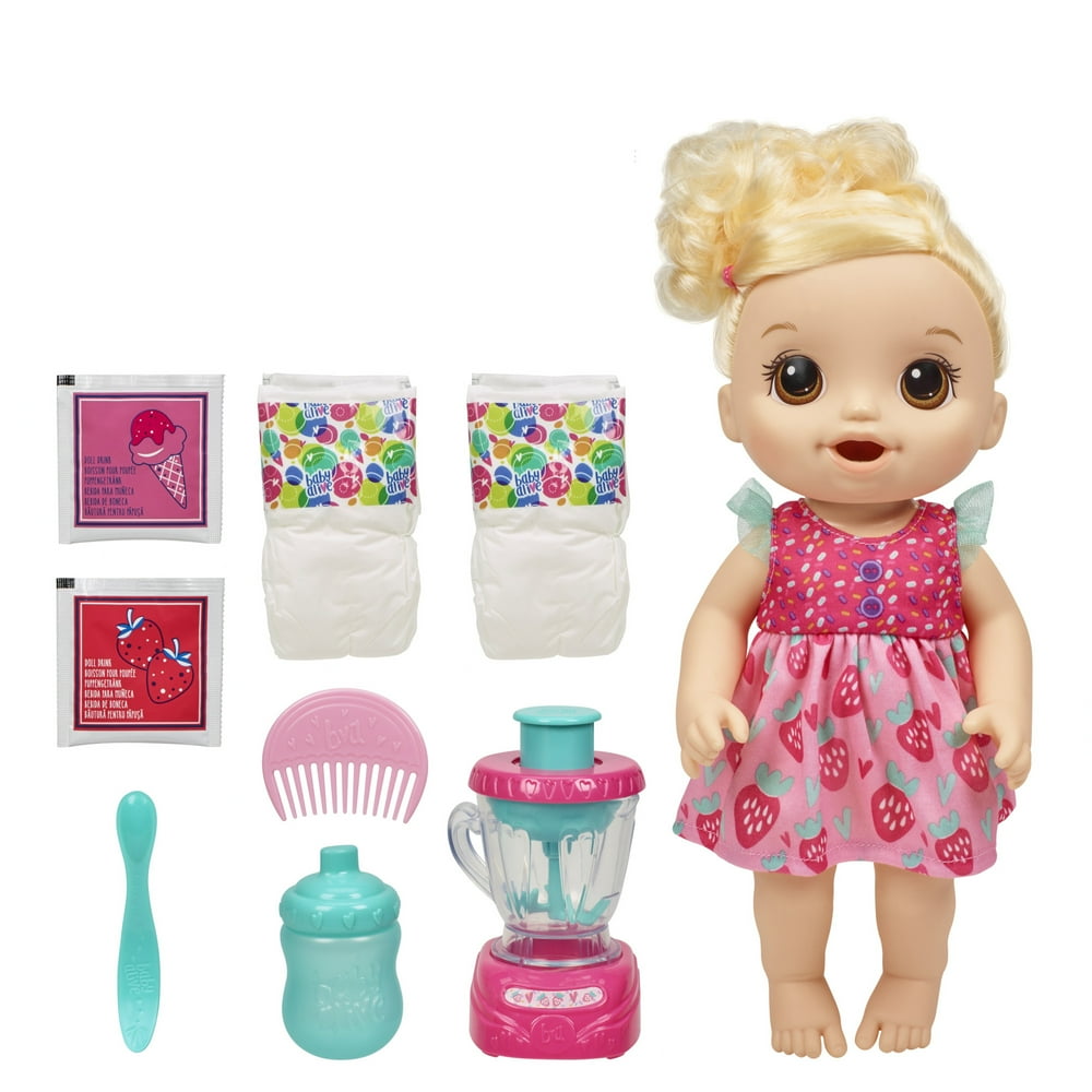 Baby Alive Magical Mixer Baby Doll Strawberry Shake with Blender Drinks