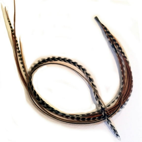 Rainbow Remix 4-7 Feathers for Hair Extension Includes 2 Silicone Micro Beads 5 Feathers