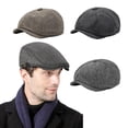 thumbnail image 3 of Sonducket Gorra plana Baker Father Brim Hombres Boinas Sombrero portátil al aire libre Moda Casual Ropa de ocio Sombrero Algodón Poliéster Regalo Sombreros Caqui Sonducket AP012687-01, 3 of 6