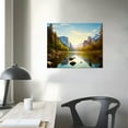 thumbnail image 4 of ONETECH Canvas Wall Art Living Room Wall Decoration Nature Poster Lake Gable Art Landscape Poster Mountain Decoration Landscape Painting Wall Art Water Poster Sunlight Tree Landscape Art, 4 of 5
