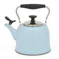 thumbnail image 3 of Martha Stewart Everyday Lily Pond Soft Blue 2.2-Quart Stainless Steel Tea Kettle w/ Lid, 3 of 6