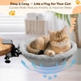thumbnail image 4 of Cat Desk Bed – Supports Up to 50 lbs, 18"x18"Removable Machine-Washable Plush Cover, Comfortable Cat Perch for Indoor, Space-Saving Foldable Design Cat Bed for Gaming Desks, Home Office, 4 of 8