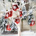 thumbnail image 2 of 6Pcs Simple Shiny Socks Gloves Ornament Xmas Tree Theme Festive Party Pendant, 2 of 8