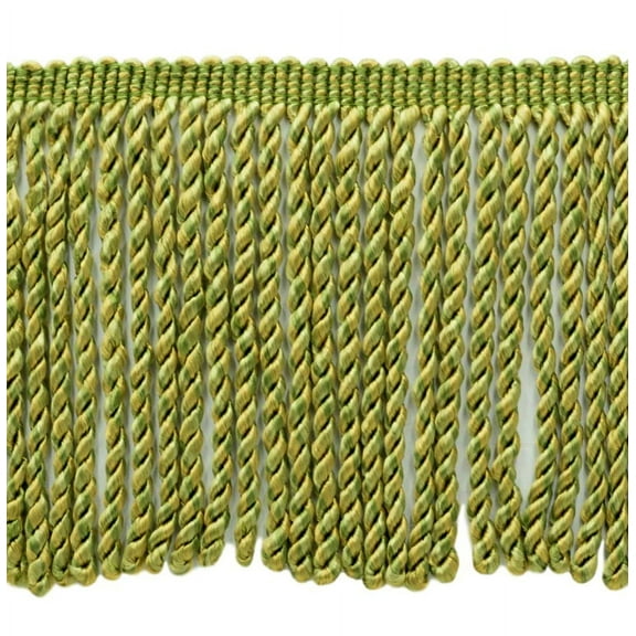 5 Yard Value Pack - 6 Inch Long|Alpine Green, Avocado, Celadon, Golden Green Bullion Fringe Trim|Style# BFS6|Color: PR12 - Peridot (15 Ft / 4.6 Meters)