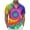 010 Purple, variant on Hawaiian Shirt for Men Summer Tie Dye Hippie Rainbow Short Sleeve Shirts Button Down Lapel Beach Holiday Shirts