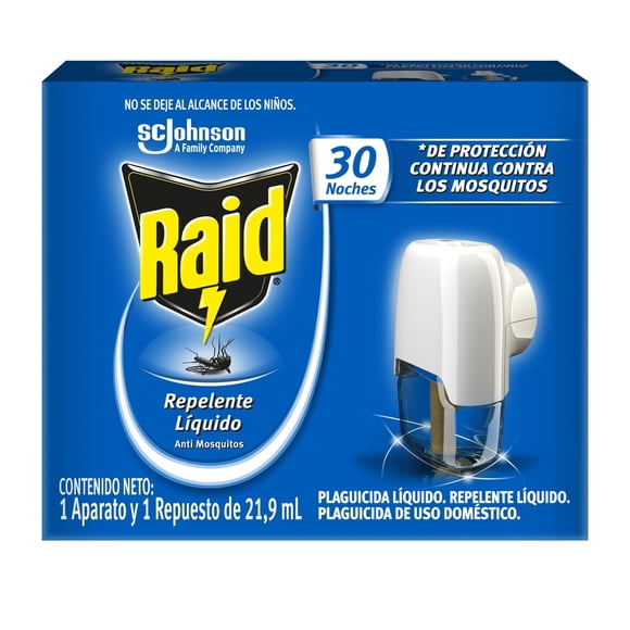 Insecticida Líquido Antimosquitos Raid Aparato y Repuesto de 21.9 ml