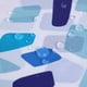 thumbnail image 3 of Cortina de ducha con estampado de estilo mosaico azul de poliéster, cortina o forro de ducha de tela repelente al agua, 72 "x 72", 3 of 5