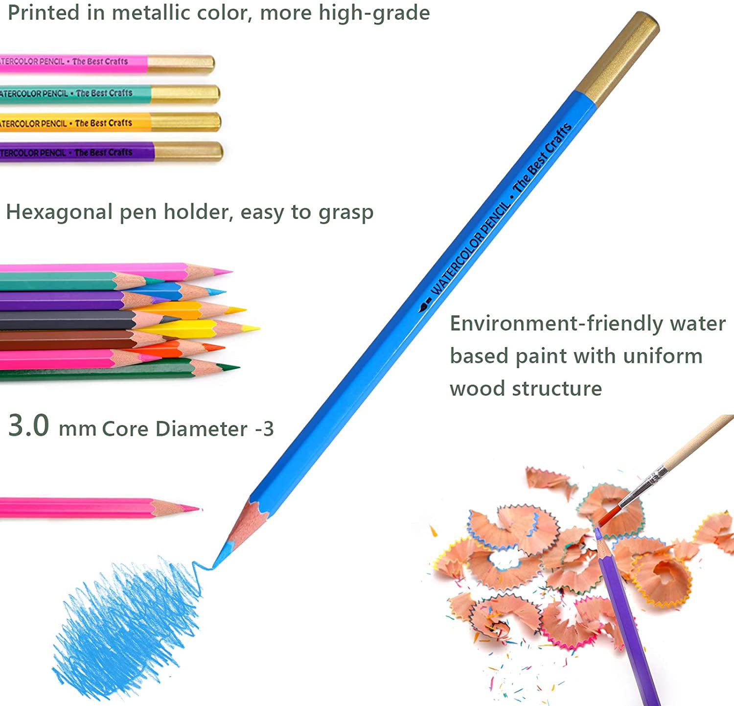 Pagos Watercolor Pencils Set – 72 Professional Drawing Pencils for Kids  Adult