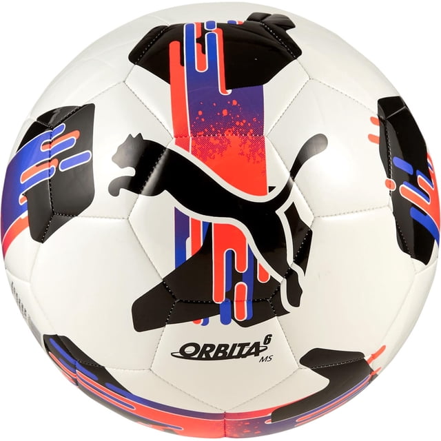PUMA Balón de fútbol unisex Orbita 6 cosido a máquina PUMA White-Glowing Red-Purple Glimmer SS25 3