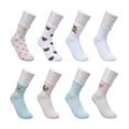 thumbnail image 2 of Aeropostale Girls Full Cushion High Quarter Kids Socks (8-pack) – Bear Lettuce, 2 of 4