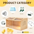 thumbnail image 3 of Chicken brooder Box,Chick brooder,brooder Box for Chicks,Small Chicken coop,Baby Chicken Supplies,Chick brooder Box,Quail cage,Quail coop,Measures Approximately 31.5 X 15.7 X 15.7 inches, 3 of 6