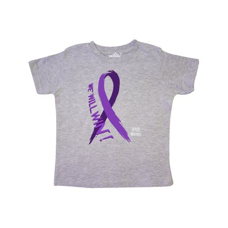 

Inktastic We Will Win Epilepsy Awareness with Purple Ribbon Gift Toddler Boy or Toddler Girl T-Shirt