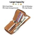thumbnail image 3 of Sendefn Wallets for Men Leather Front Pocket Wallet RFID Zip Bifold Credit Card Holder, 3 of 7
