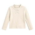 thumbnail image 5 of Bovxnpu Girls Long Sleeve Shirts Undershirts Long Sleeve Crew Neck Ruffle Stretchy Base Layer Top Outfits, 5 of 7