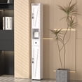thumbnail image 4 of VECELO Narrow Bathroom Cabinet with Adjustable Shelves, 2 Doors and 1 Drawer for Small Space, White, 4 of 6